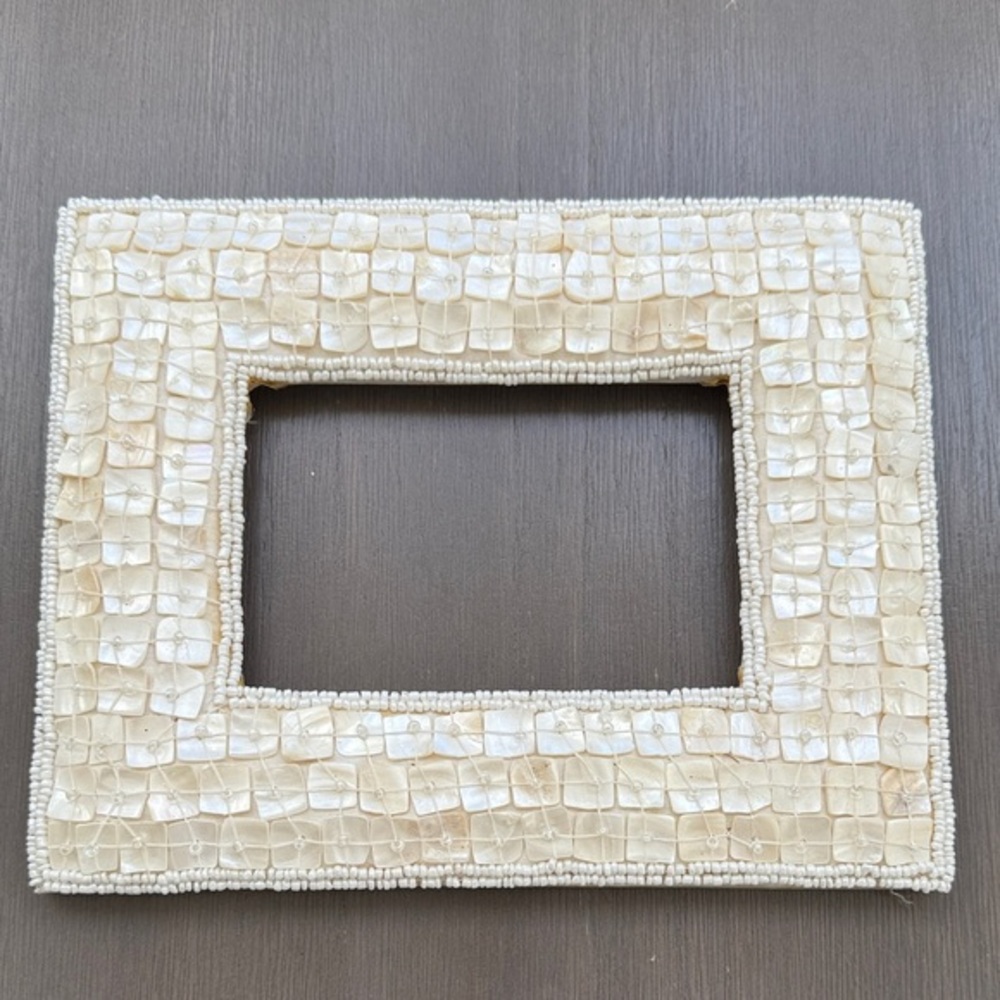 Vintage Shell Mosaic Photo Frame
